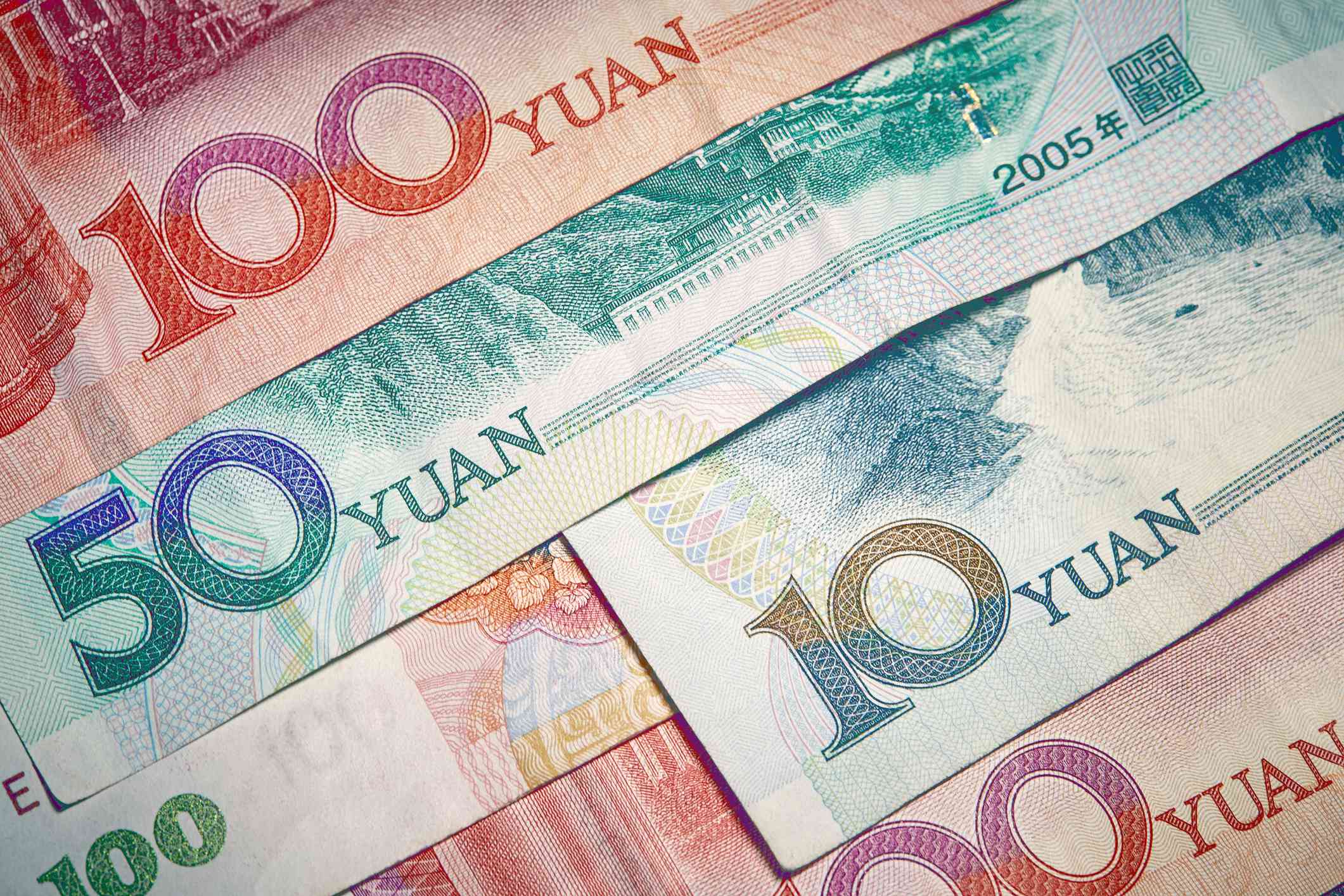 Close-up of Chinese Yuan