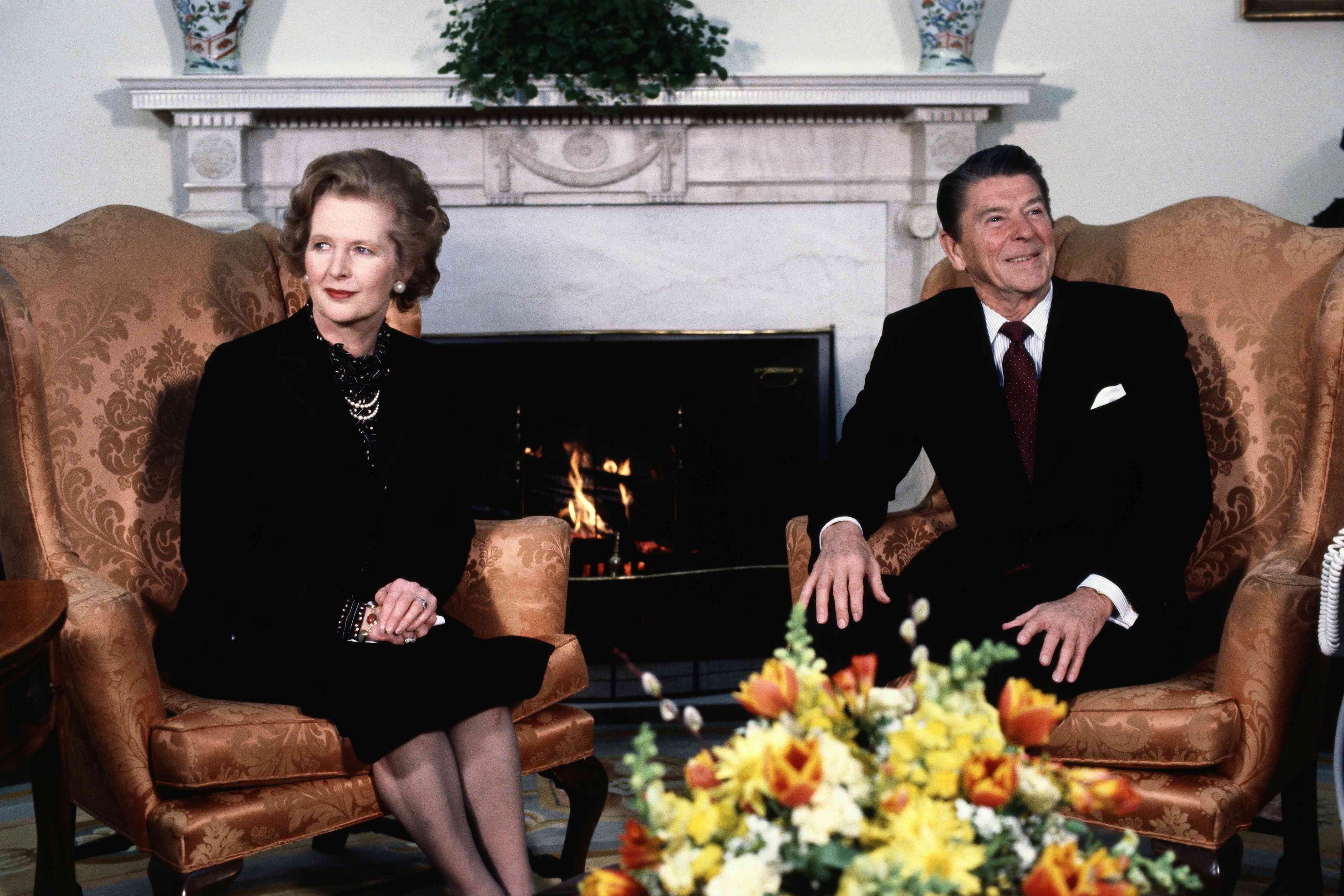 President Ronald Reagan with U.K. Prime Minister Margaret Thatcher, 1981.